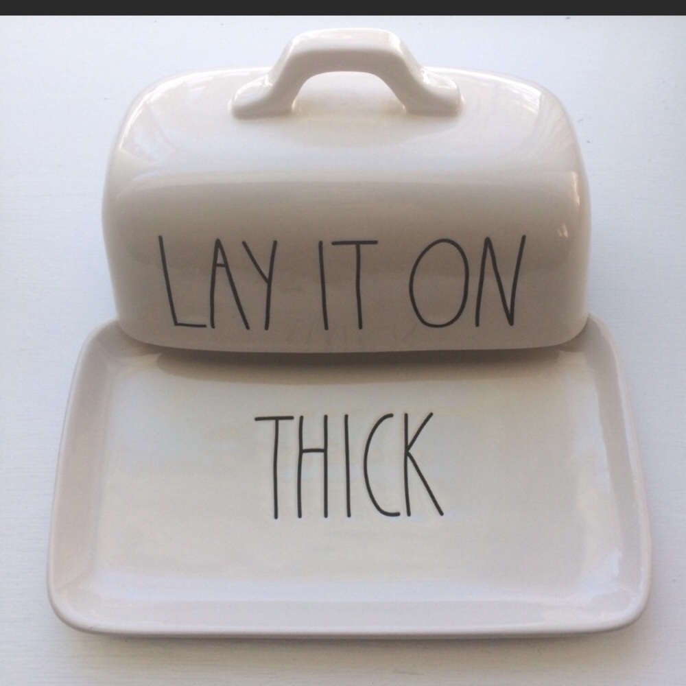 RaeDunn Butter Dish LAY IT ON THICK